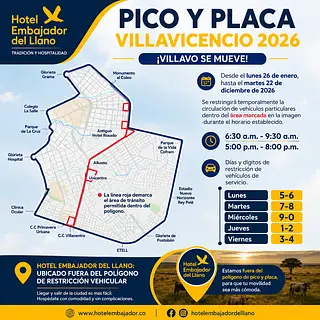 Pico y Placa en Villavicencio 2026